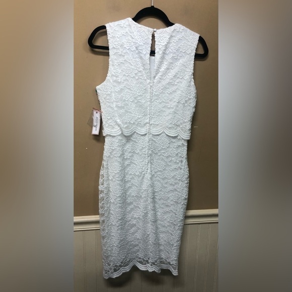Bisou Bisou Ivory Lacey Sleeveless Dress Size 6 NWT - Picture 2 of 6